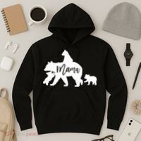 Mama Bear 3 Baby Bear Cubs Following Riding On Back TShirt TShirt Hoodie thumb 3