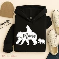 Mama Bear 3 Baby Bear Cubs Following Riding On Back TShirt TShirt Hoodie thumb 4