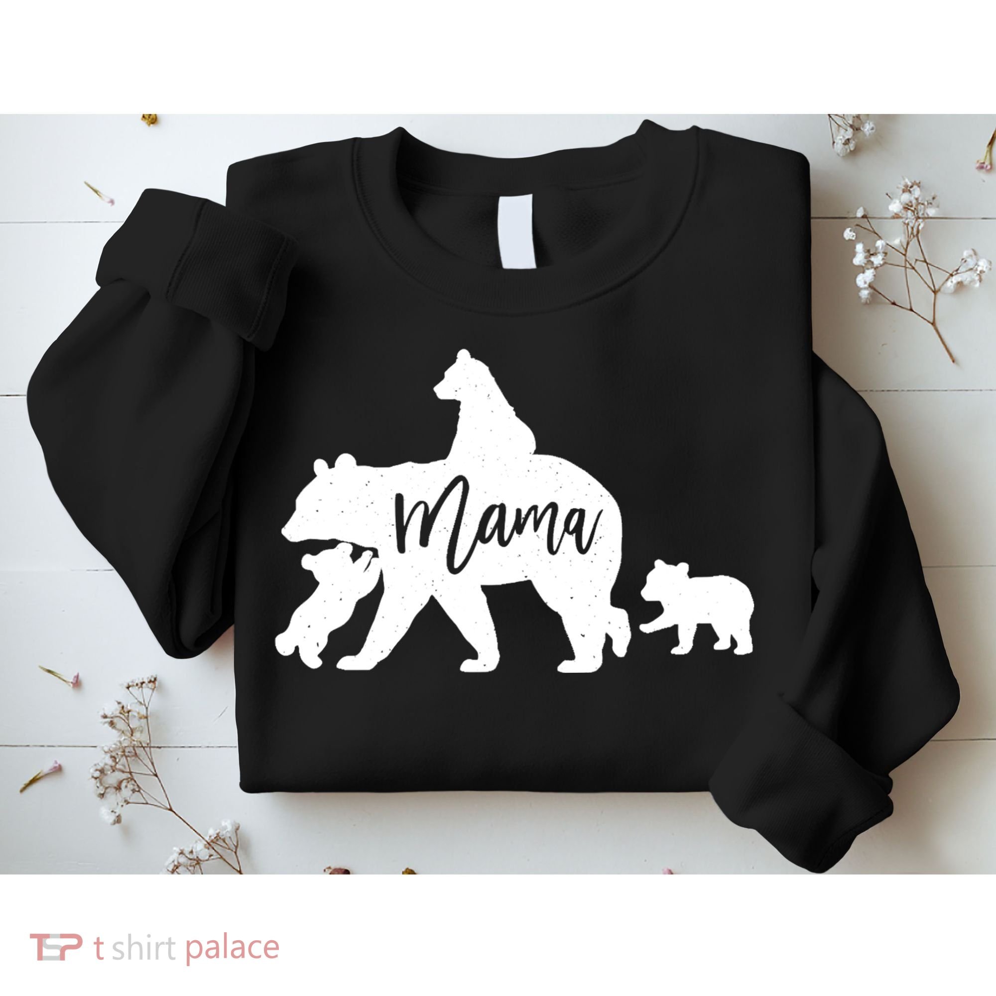 Mama Bear 3 Baby Bear Cubs Following Riding On Back TShirt TShirt Sweatshirt