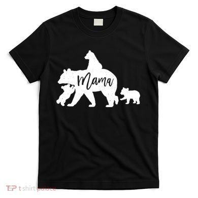 Mama Bear 3 Baby Bear Cubs Following Riding On Back TShirt TShirt T-Shirt