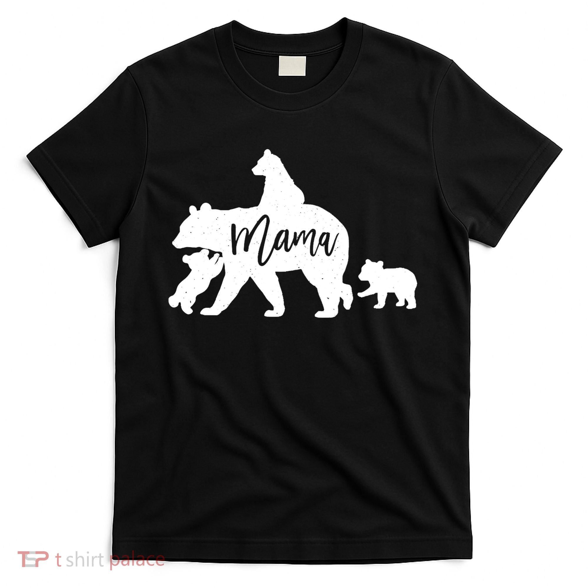 Mama Bear 3 Baby Bear Cubs Following Riding On Back TShirt TShirt T-Shirt