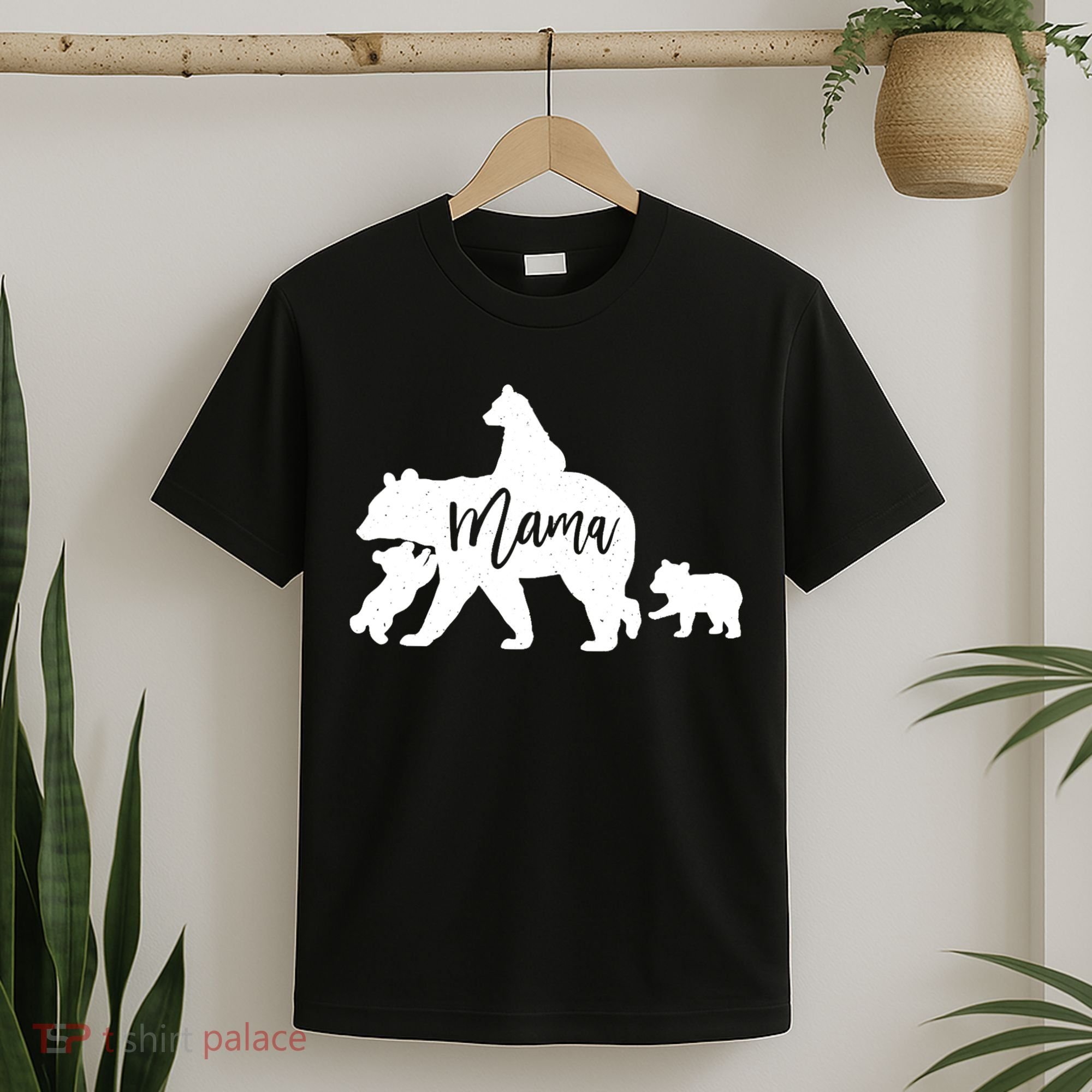 Mama Bear 3 Baby Bear Cubs Following Riding On Back TShirt TShirt T-Shirt