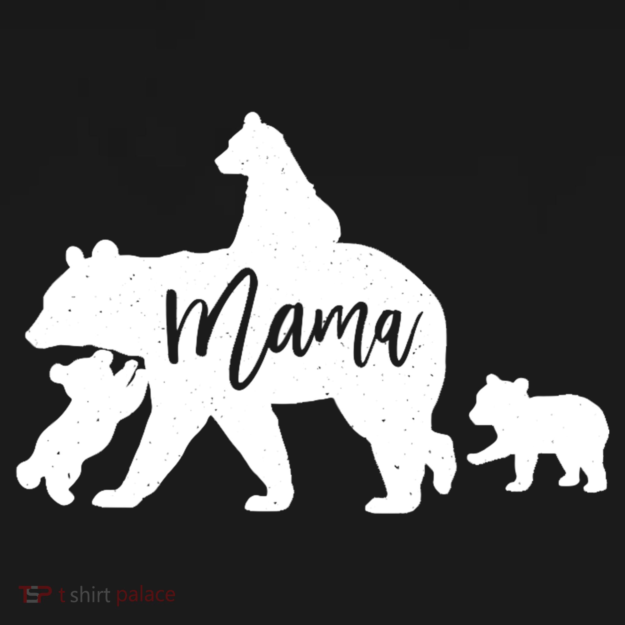 Mama Bear 3 Baby Bear Cubs Following Riding On Back TShirt TShirt T-Shirt
