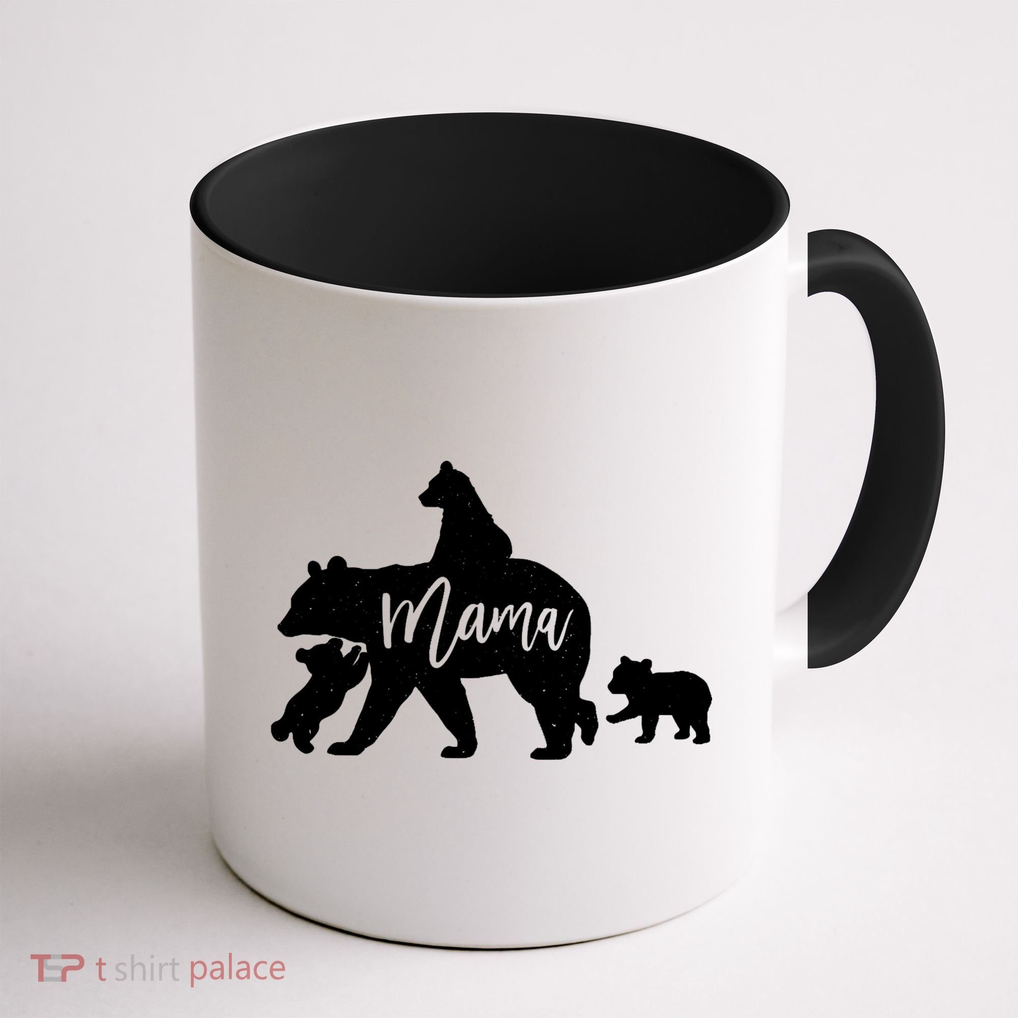 Mama Bear 3 Baby Bear Cubs Following Riding On Back TShirt TShirt Coffee Mug