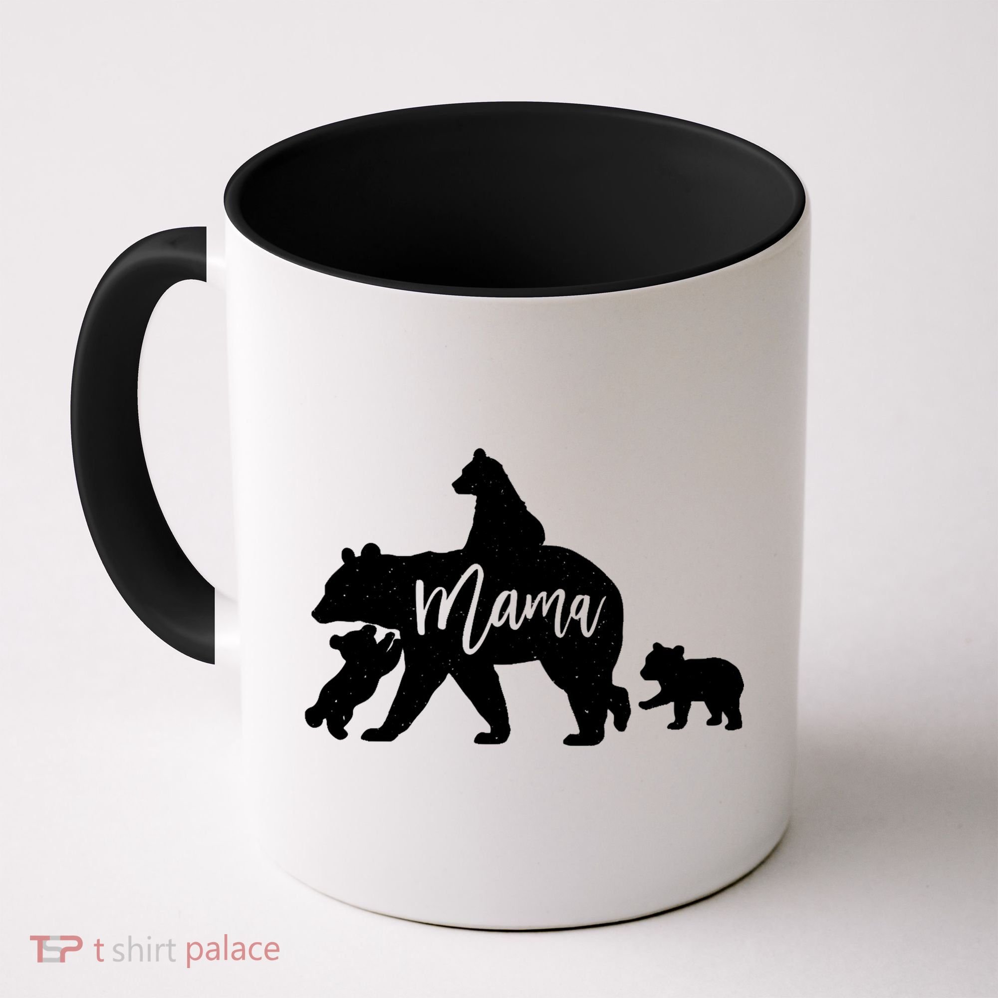 Mama Bear 3 Baby Bear Cubs Following Riding On Back TShirt TShirt Coffee Mug