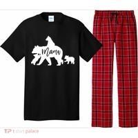 Mama Bear 3 Baby Bear Cubs Following Riding On Back TShirt TShirt Pajama Set thumb 0