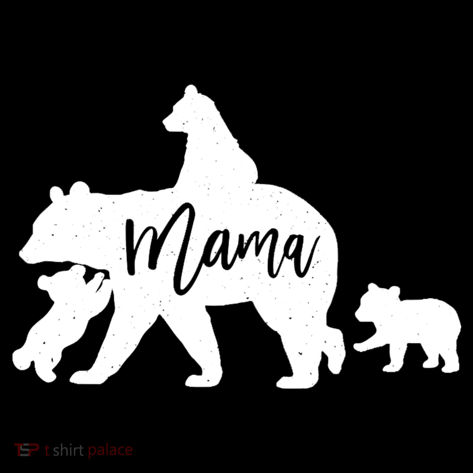 Mama Bear 3 Baby Bear Cubs Following Riding On Back TShirt TShirt Women's Hoodie