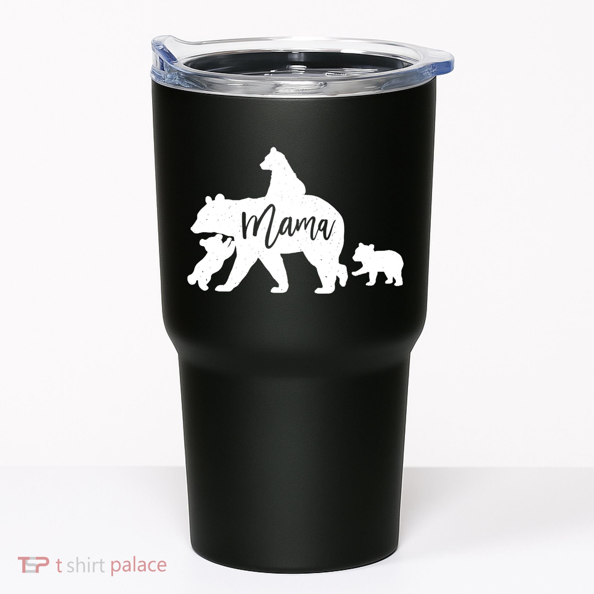 Mama Bear 3 Baby Bear Cubs Following Riding On Back TShirt TShirt Tumbler