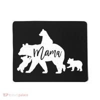 Mama Bear 3 Baby Bear Cubs Following Riding On Back TShirt TShirt Mousepad thumb 0