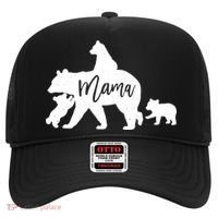 Mama Bear 3 Baby Bear Cubs Following Riding On Back TShirt TShirt Hat thumb 0