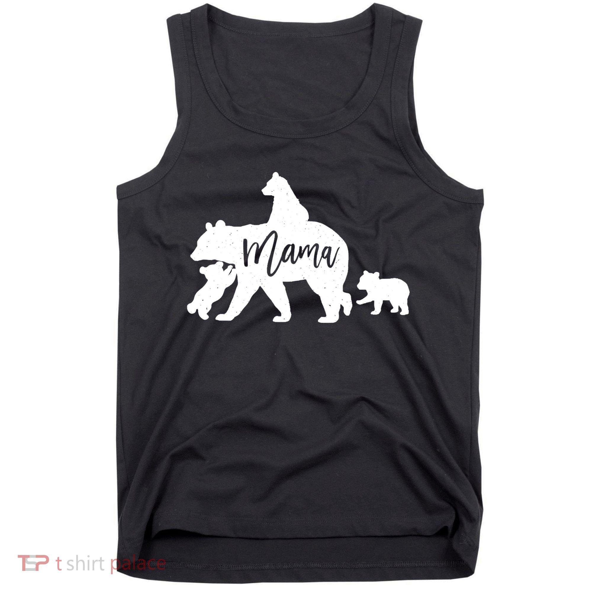 Mama Bear 3 Baby Bear Cubs Following Riding On Back TShirt TShirt Tank Top