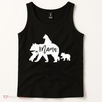 Mama Bear 3 Baby Bear Cubs Following Riding On Back TShirt TShirt Tank Top thumb 2