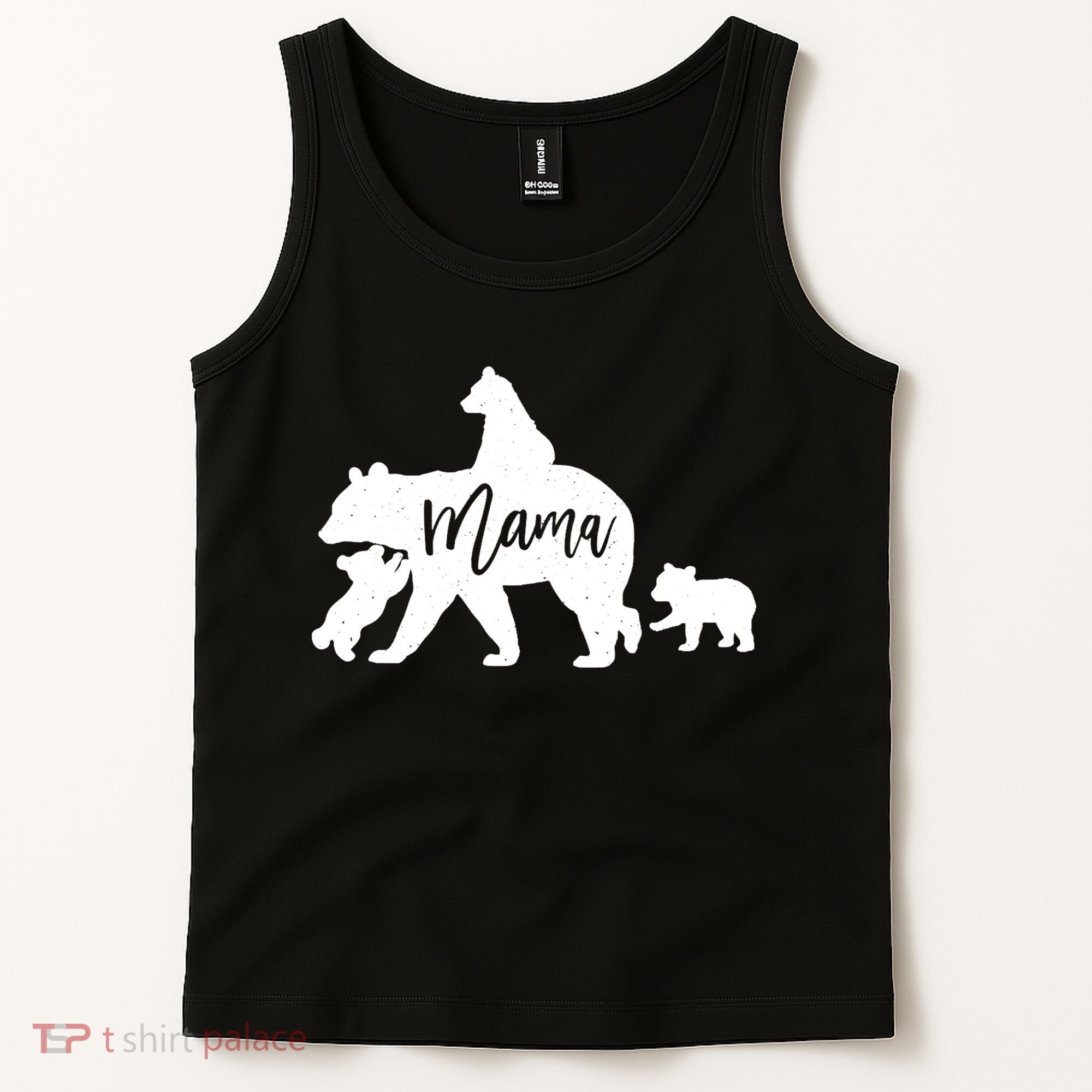 Mama Bear 3 Baby Bear Cubs Following Riding On Back TShirt TShirt Tank Top