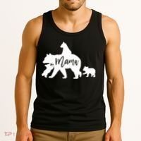 Mama Bear 3 Baby Bear Cubs Following Riding On Back TShirt TShirt Tank Top thumb 3