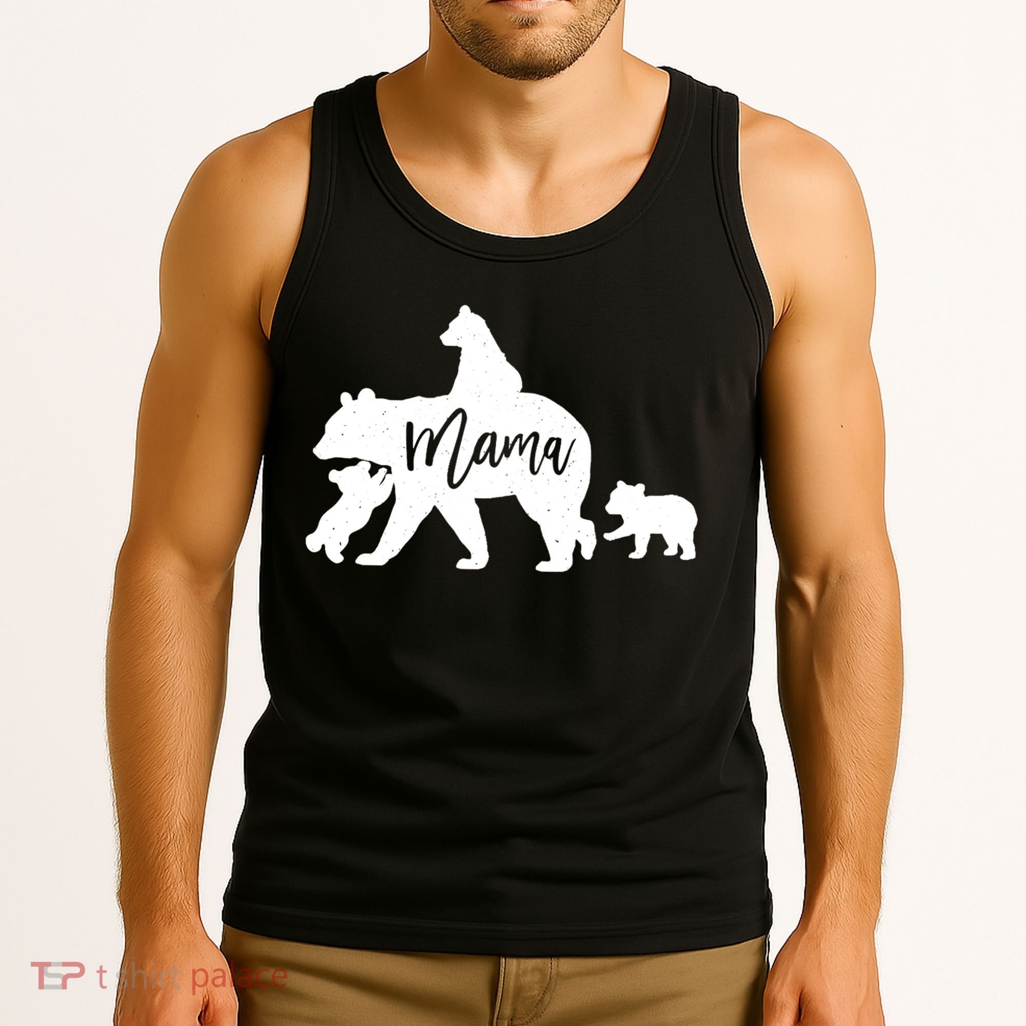 Mama Bear 3 Baby Bear Cubs Following Riding On Back TShirt TShirt Tank Top