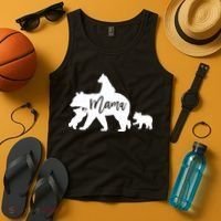 Mama Bear 3 Baby Bear Cubs Following Riding On Back TShirt TShirt Tank Top thumb 4