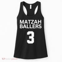 Matzah Ballers 3 Funny Jewish Pun Basketball Team Jersey Women's Tank Top thumb 0