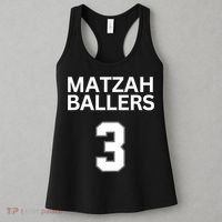 Matzah Ballers 3 Funny Jewish Pun Basketball Team Jersey Women's Tank Top thumb 3