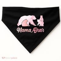Mama Bear 3 Cubs Mom Bear Awesome Camping Gift USA-Made Doggie Bandana thumb 0