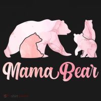 Mama Bear 3 Cubs Mom Bear Awesome Camping Gift USA-Made Doggie Bandana thumb 2