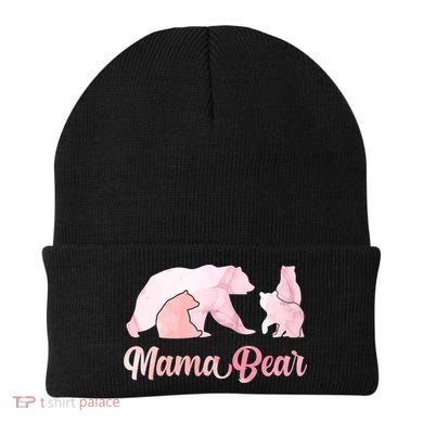 Mama Bear 3 Cubs Mom Bear Awesome Camping Gift Beanie