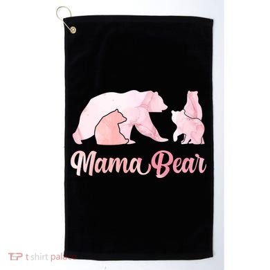 Mama Bear 3 Cubs Mom Bear Awesome Camping Gift Golf Towel
