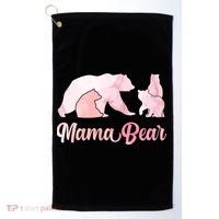 Mama Bear 3 Cubs Mom Bear Awesome Camping Gift Golf Towel thumb 0