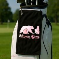 Mama Bear 3 Cubs Mom Bear Awesome Camping Gift Golf Towel thumb 2