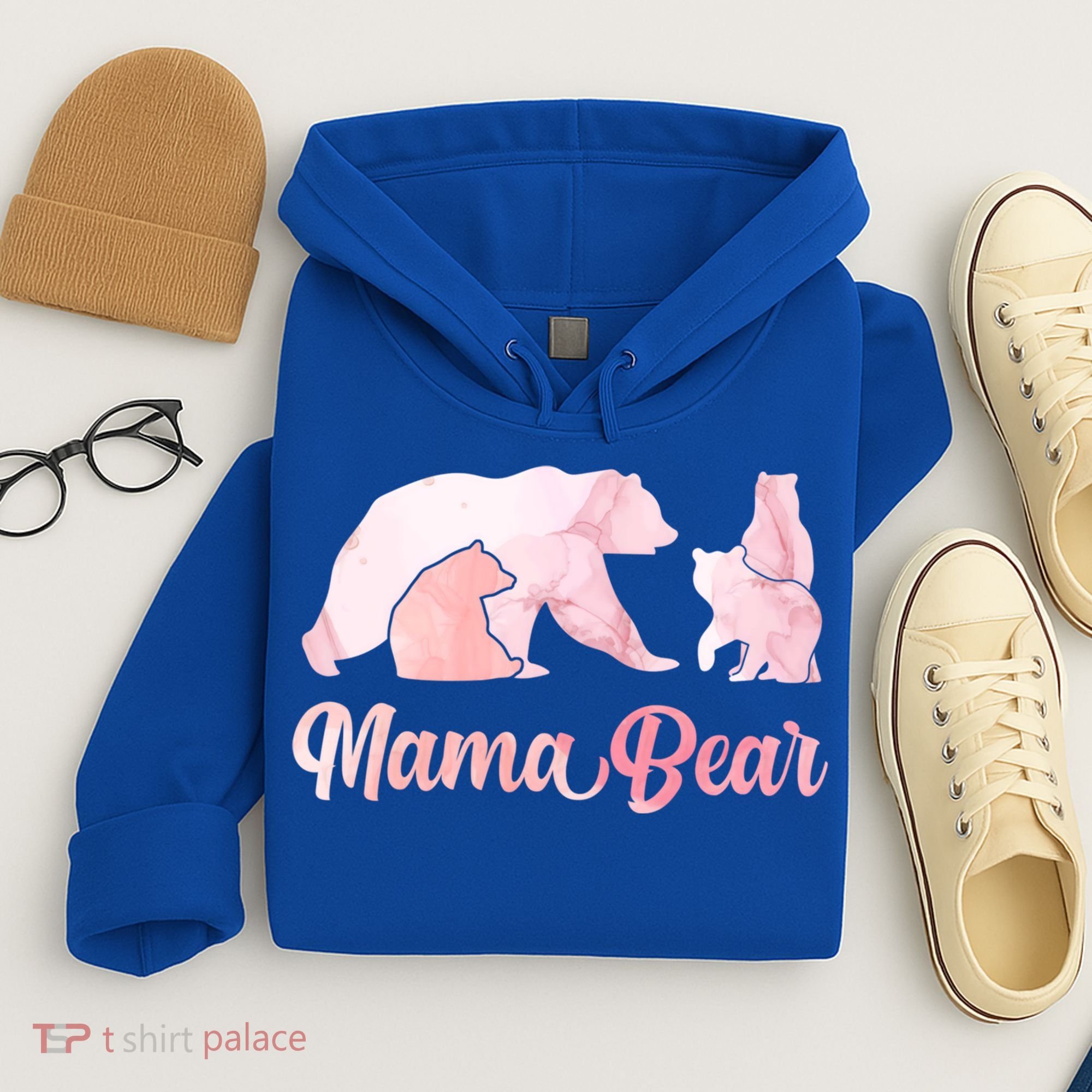 Mama Bear 3 Cubs Mom Bear Awesome Camping Gift Hoodie