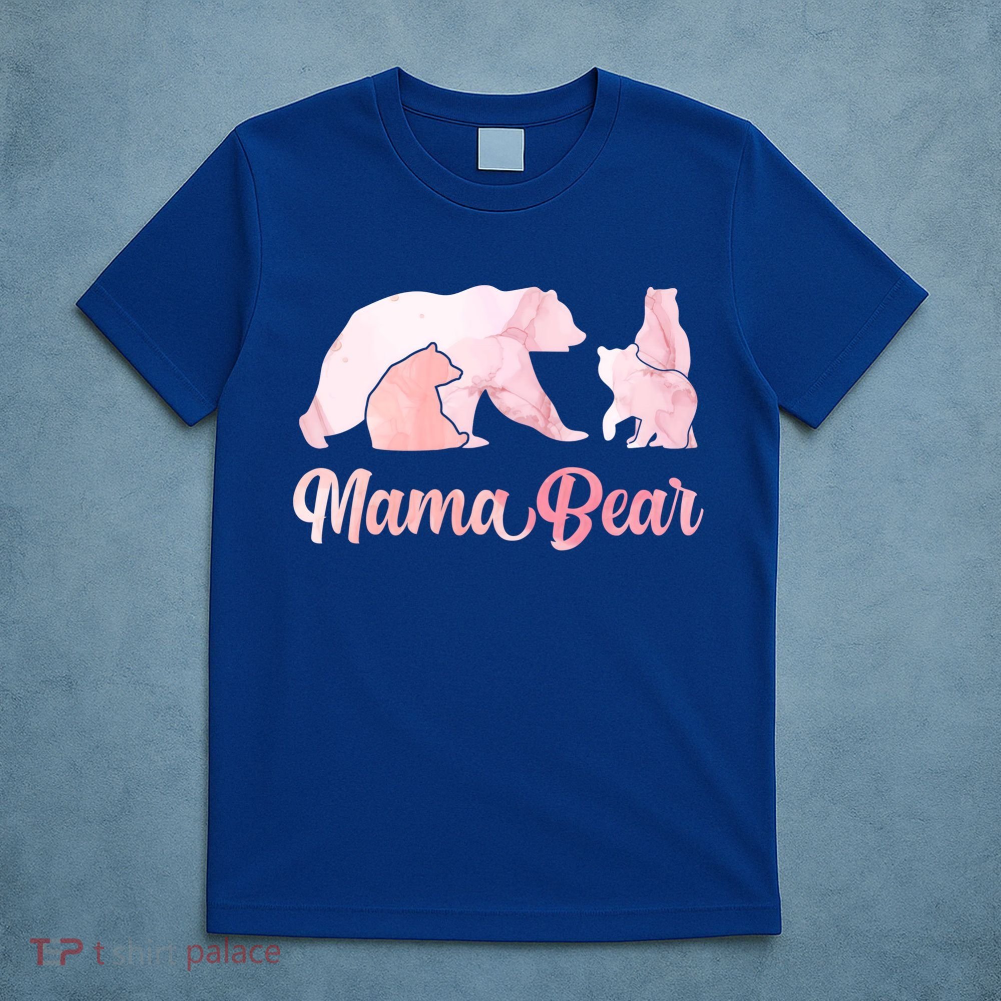 Mama Bear 3 Cubs Mom Bear Awesome Camping Gift T-Shirt