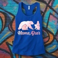 Mama Bear 3 Cubs Mom Bear Awesome Camping Gift Women's Tank Top thumb 3