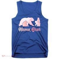 Mama Bear 3 Cubs Mom Bear Awesome Camping Gift Tank Top thumb 0