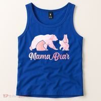 Mama Bear 3 Cubs Mom Bear Awesome Camping Gift Tank Top thumb 2