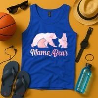 Mama Bear 3 Cubs Mom Bear Awesome Camping Gift Tank Top thumb 4