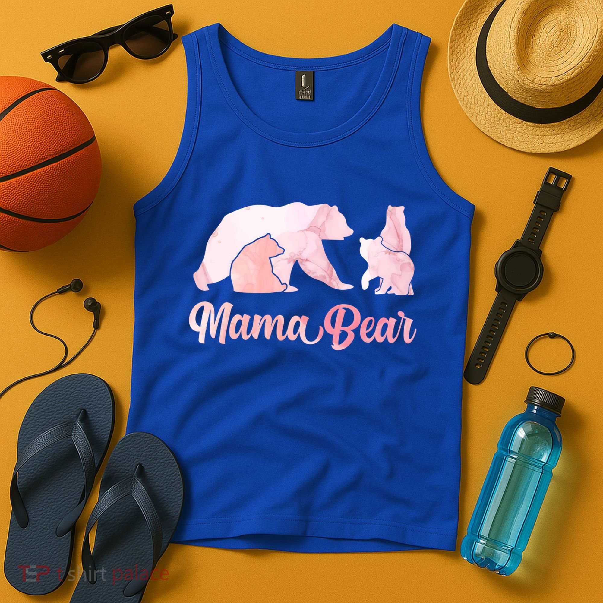Mama Bear 3 Cubs Mom Bear Awesome Camping Gift Tank Top