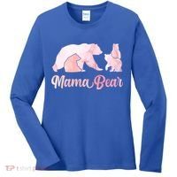 Mama Bear 3 Cubs Mom Bear Awesome Camping Gift Women's Long Sleeve Shirt thumb 0