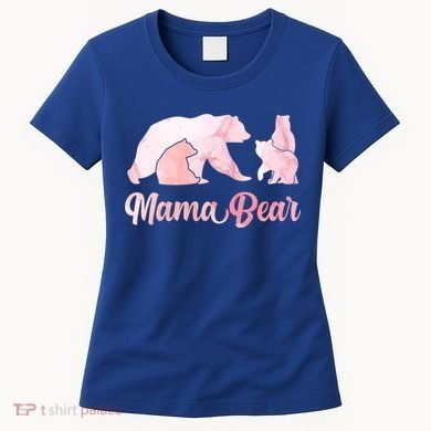 Mama Bear 3 Cubs Mom Bear Awesome Camping Gift Women's T-Shirt
