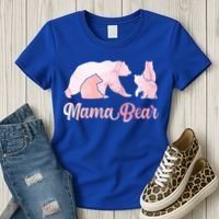 Mama Bear 3 Cubs Mom Bear Awesome Camping Gift Women's T-Shirt thumb 3