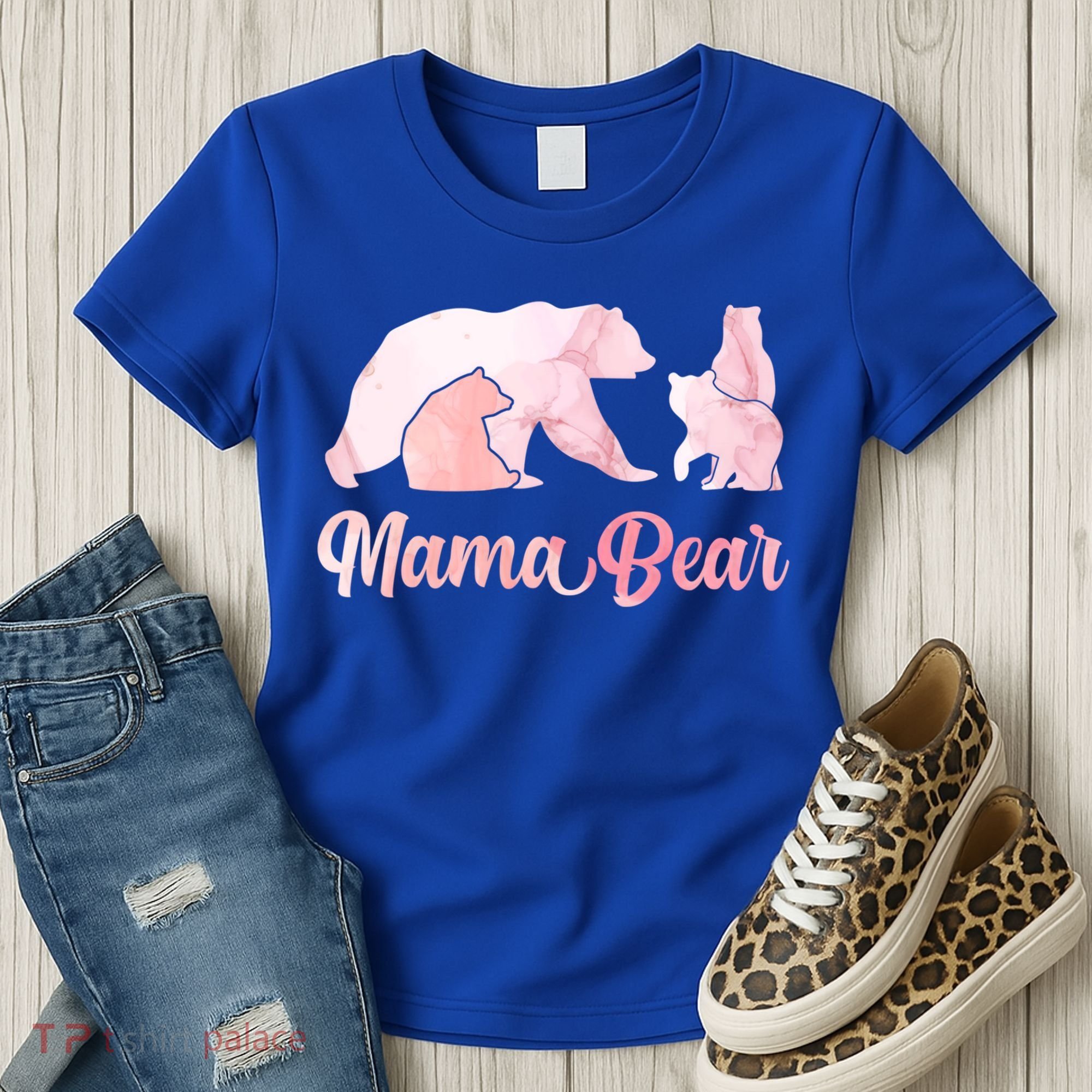 Mama Bear 3 Cubs Mom Bear Awesome Camping Gift Women's T-Shirt