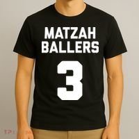 Matzah Baller 3 Funny Jewish Matzo Ball Pun Basketball Team T-Shirt thumb 3