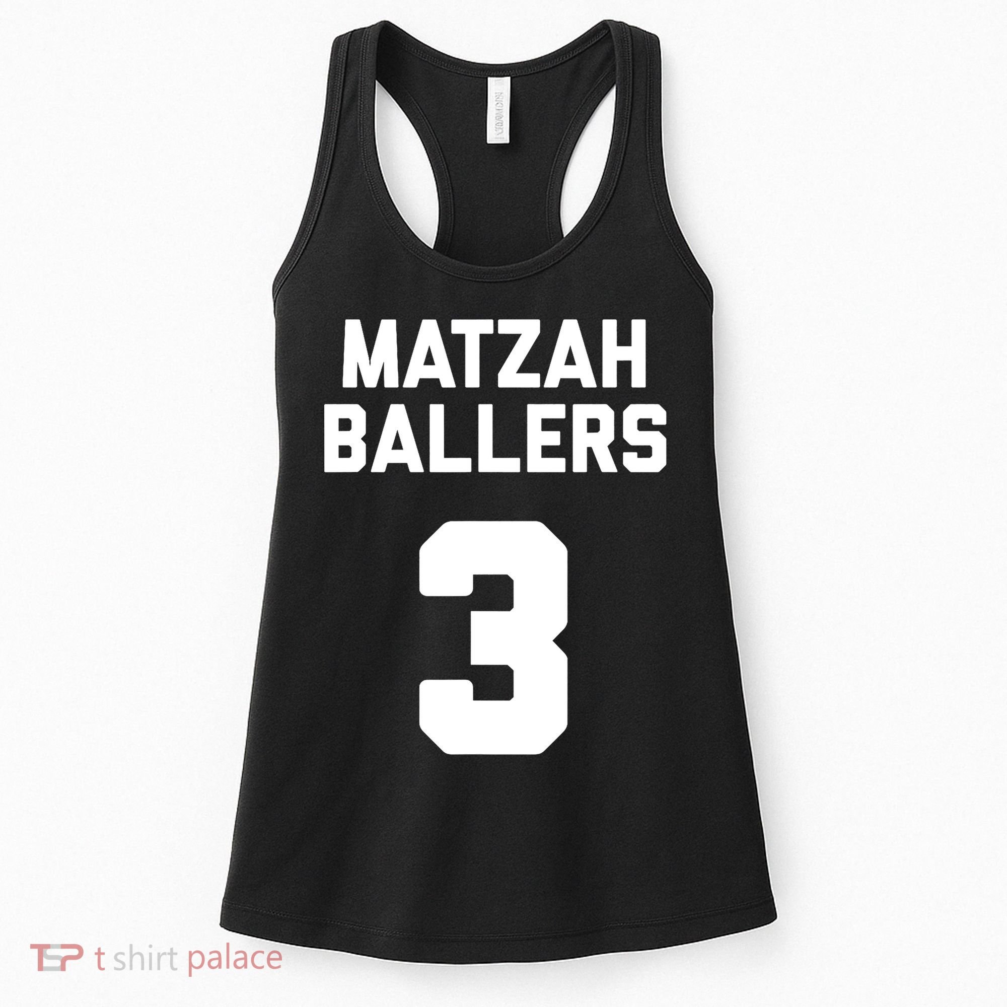 Matzah Baller 3 Funny Jewish Matzo Ball Pun Basketball Team Women's Tank Top
