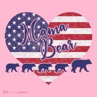 Mama Bear 4th Of July 4 Cubs Usa Flag Heart Coaster thumb 2