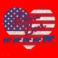 Mama Bear 4th Of July 4 Cubs Usa Flag Heart Santa Hat thumb 1