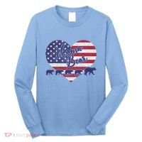 Mama Bear 4th Of July 4 Cubs Usa Flag Heart Long Sleeve Shirt thumb 0