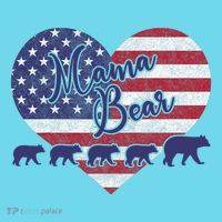Mama Bear 4th Of July 4 Cubs Usa Flag Heart Long Sleeve Shirt thumb 2