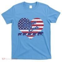 Mama Bear 4th Of July 4 Cubs Usa Flag Heart T-Shirt thumb 0