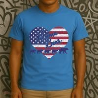 Mama Bear 4th Of July 4 Cubs Usa Flag Heart T-Shirt thumb 3