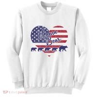 Mama Bear 4th Of July 4 Cubs Usa Flag Heart Sweatshirt thumb 0