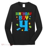 Master Builder 4th Birthday Boy 4 Four Year Building Bricks Long Sleeve Shirt thumb 0