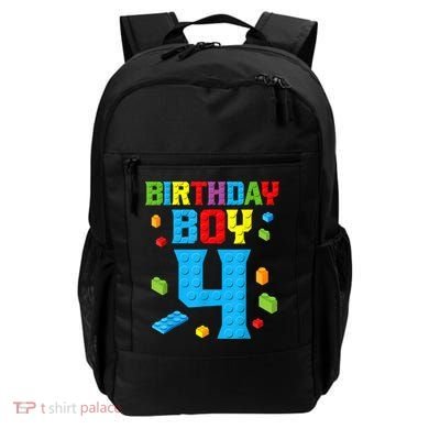Master Builder 4th Birthday Boy 4 Four Year Building Bricks Backpack
